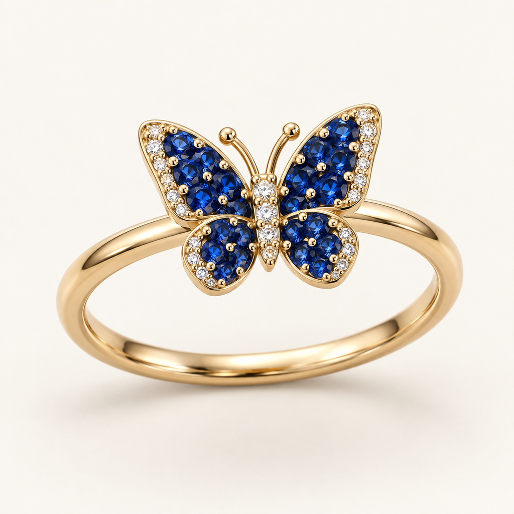 [BF-R01] Anello Farfalla Blu